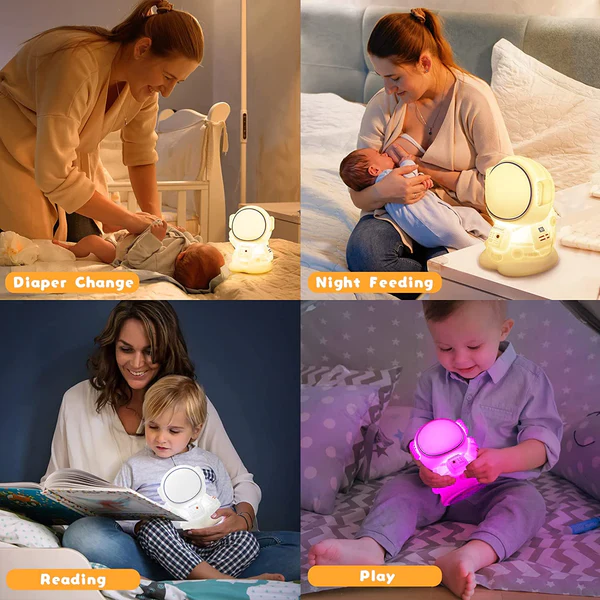 Cute Silicone Astronaut Led Night Light,Squishy Lamp Color Changing Bedside Lamp for Baby Nursery,Kawaii Animal Lamp for Bedroom Birthday Gift for Girl,Boy&Toddlers (Astronaut)