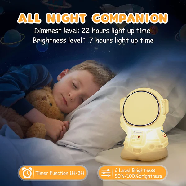 Cute Silicone Astronaut Led Night Light,Squishy Lamp Color Changing Bedside Lamp for Baby Nursery,Kawaii Animal Lamp for Bedroom Birthday Gift for Girl,Boy&Toddlers (Astronaut)